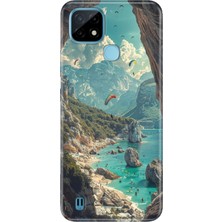 Adasena Realme C21 Kılıf Desenli Baskılı Tpu Rubber Kapak Tailand