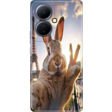 Adasena Vivo V29 Lite 5g Kılıf Desenli Baskılı Tpu Rubber Kapak Pariste Tavşan