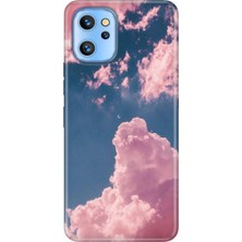 Adasena Reeder S19 Max Pro Kılıf Desenli Baskılı Tpu Rubber Kapak Pembe Bulut