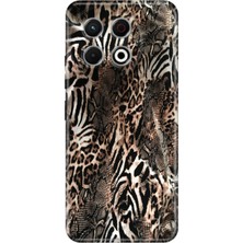 Adasena Tecno Spark 30 Pro Kılıf Desenli Baskılı Tpu Rubber Kapak Leopar Sanat