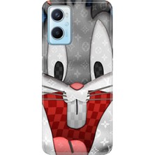 Adasena Oppo A96 Kılıf Desenli Baskılı Tpu Rubber Kapak Lv-Bugsbuny