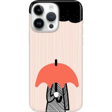 Adasena iPhone 15 Pro Max Kılıf Desenli Baskılı Tpu Rubber Kapak Yağmur