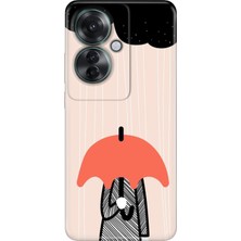 Adasena Oppo Reno 11F Kılıf Desenli Baskılı Tpu Rubber Kapak Yağmur
