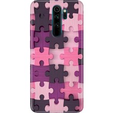 Adasena Xiaomi Redmi Note 8 Pro Kılıf Desenli Baskılı Tpu Rubber Kapak Puzzle