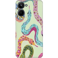 Realme 10 4g Kılıf Desenli Baskılı Tpu Rubber Kapak Snakes