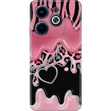 Adasena Infinix Hot 40I Kılıf Desenli Baskılı Tpu Rubber Kapak Society Kalp