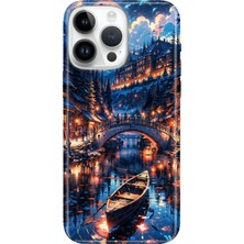 Adasena iPhone 13 Pro Kılıf Desenli Baskılı Tpu Rubber Kapak Venice Night