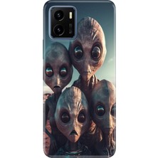 Vivo Y15S Kılıf Desenli Baskılı Tpu Rubber Kapak Ufo