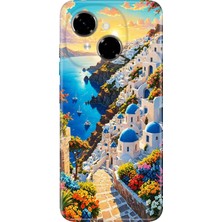Adasena Tecno Spark Go 1 Kılıf Desenli Baskılı Tpu Rubber Kapak Santorini