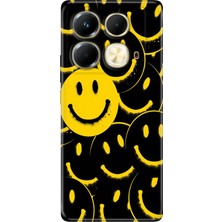 Adasena Infinix Note 40 4g Kılıf Desenli Baskılı Tpu Rubber Kapak Smile Yellow