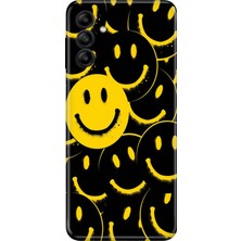 Adasena Samsung Galaxy S24 Fe Kılıf Desenli Baskılı Tpu Rubber Kapak Smile Yellow