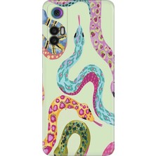 Adasena Tcl 30 - 30 Plus Kılıf Desenli Baskılı Tpu Rubber Kapak Snakes