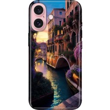 Adasena iPhone 16 Kılıf Desenli Baskılı Tpu Rubber Kapak Venedik