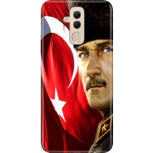 Adasena Huawei Mate 20 Lite Kılıf Desenli Baskılı Tpu Rubber Kapak Mustafa Kemal