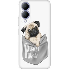 Vivo Y17S Kılıf Desenli Baskılı Tpu Rubber Kapak Pocket Pug