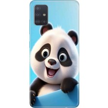 Adasena Samsung Galaxy A51 Kılıf Desenli Baskılı Tpu Rubber Kapak Panda