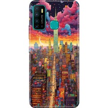 Adasena Infinix Hot 9 Kılıf Desenli Baskılı Tpu Rubber Kapak Retro New York