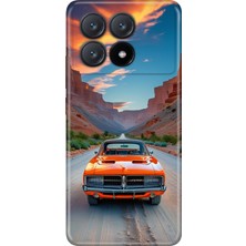 Adasena Xiaomi Poco X6 Pro Kılıf Desenli Baskılı Tpu Rubber Kapak Vintage Car