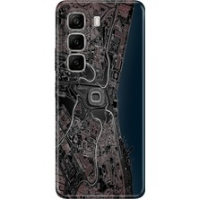 Adasena Infinix Hot 50 Pro 4g Kılıf Desenli Baskılı Tpu Rubber Kapak Siyah Beyaz Stadyum