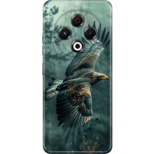 Adasena Tecno Spark 30 Kılıf Desenli Baskılı Tpu Rubber Kapak Ürküten Kartal
