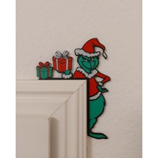 Szd Design Grinch Temalı Kapı Köşesi Dekoru