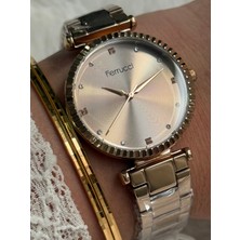 Ferrucci Altın Renk Sade Şık Kadın Saati