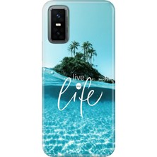Infinix Gt 30 Pro Kılıf Desenli Baskılı Tpu Rubber Kapak Live Your Life