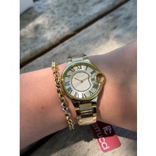 Ferrucci Gold Renkli Sade Şık Marka Model Çelik Kordonlu Su Geçirmez Kadın Saati