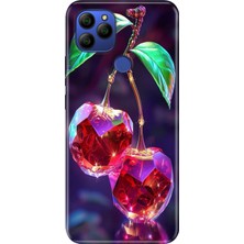 Adasena General Mobile Gm 21 Kılıf Desenli Baskılı Tpu Rubber Kapak Kristal Kiraz