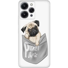 Adasena Xiaomi Redmi 12 Kılıf Desenli Baskılı Tpu Rubber Kapak Pocket Pug