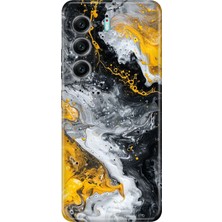 Adasena Tecno Camon 40 4g Kılıf Desenli Baskılı Tpu Rubber Kapak Siyah Sarı 22