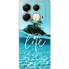 Adasena Infinix Note 40 4g Kılıf Desenli Baskılı Tpu Rubber Kapak Live Your Life
