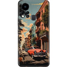 Adasena Infinix Hot 11S Kılıf Desenli Baskılı Tpu Rubber Kapak Küba
