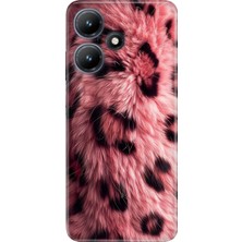 Infinix Hot 30 (X6831) Kılıf Desenli Baskılı Tpu Rubber Kapak Pembe Çitah
