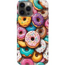 Senada iPhone 12 Pro Max Kılıf Desenli Baskılı Tpu Rubber Kapak Donut Cenneti