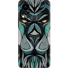 Adasena Infinix Hot 11S Kılıf Desenli Baskılı Tpu Rubber Kapak Lion Mandala