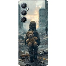 Realme C65 Kılıf Desenli Baskılı Tpu Rubber Kapak Savaşa Hayır