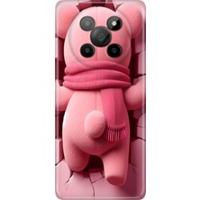 Adasena General Mobile Phoneix 5g Kılıf Desenli Baskılı Tpu Rubber Kapak Pink Bear