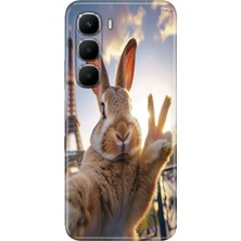 Adasena Infinix Hot 60I Kılıf Desenli Baskılı Tpu Rubber Kapak Pariste Tavşan