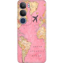 Adasena Vivo Y19S Kılıf Desenli Baskılı Tpu Rubber Kapak Map