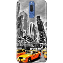 Adasena Huawei Mate 10 Lite Kılıf Desenli Baskılı Tpu Rubber Kapak Newyork Aşkı