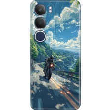 Adasena Vivo Y19S Kılıf Desenli Baskılı Tpu Rubber Kapak Motorsiklet Aşkı