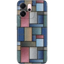 Senada Oppo Reno 14F Kılıf Desenli Baskılı Tpu Rubber Kapak Jean Pattern