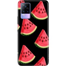 Senada Vivo V21E Kılıf Desenli Baskılı Tpu Rubber Kapak Karpuz Dilimi