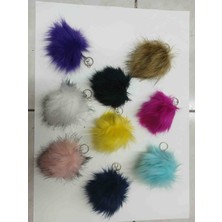 Peluş Ponpon Anahtarlık Tüylü