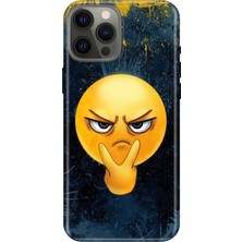 Senada iPhone 12 Pro Max Kılıf Desenli Baskılı Tpu Rubber Kapak Emojixx