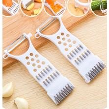 Dies ‼️2 Adet‼️çok Fonksiyonlu Soyacak Tek Başına Soyacak Seti Jülyen Soyacak Rende Şekilli Meyve Sebze Kesme