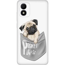 Tcl 303 Kılıf Desenli Baskılı Tpu Rubber Kapak Pocket Pug