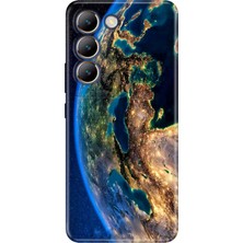 Adasena Vivo V30 Lite Kılıf Desenli Baskılı Tpu Rubber Kapak World Night