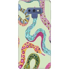 Samsung Galaxy Note 9 Kılıf Desenli Baskılı Tpu Rubber Kapak Snakes